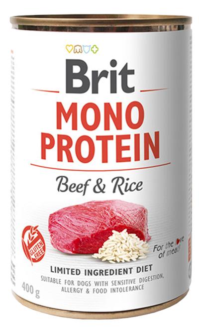 BRIT MONO PROTEIN BEEF & RICE 400 GR