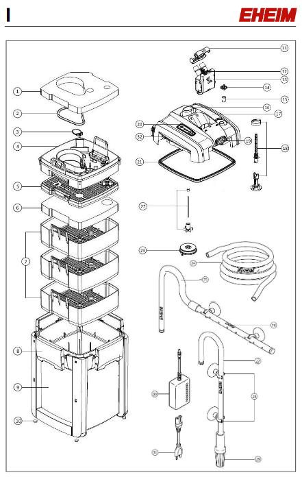 EHEIM PROFESSIONEL 4 SPARE PARTS