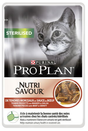 PRO PLAN NUTRISAVOUR STERILISED BEEF 26 x 85 GR