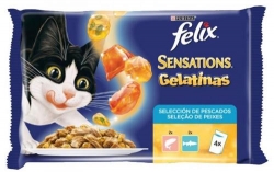 FELIX SENSATIONS GELATINA DE PEIXE 4 X 85 GR