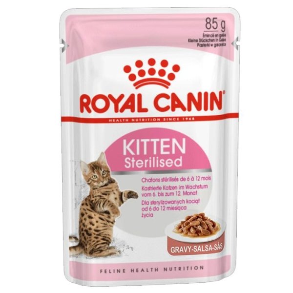 ROYAL CANIN CAT WET KITTEN STERILISED MOLHO 12 x 85 GR - Image 1