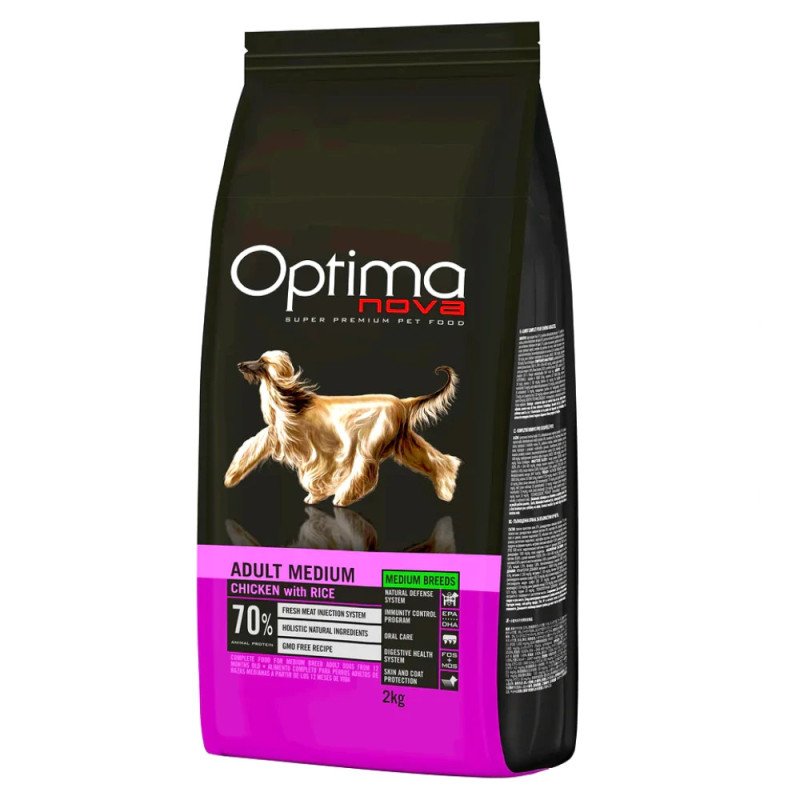 optima-nova-dog-medium-adult-frango-arroz OPTIMA NOVA ADULT MEDIUM 12 KG - Image 1